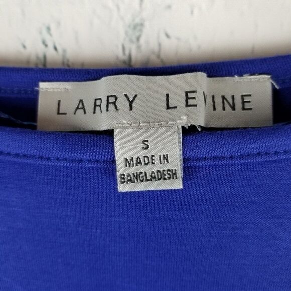 NWT. LARRY LEVINE Knit Top. Size S. Cobalt Blue. - Picture 3 of 8